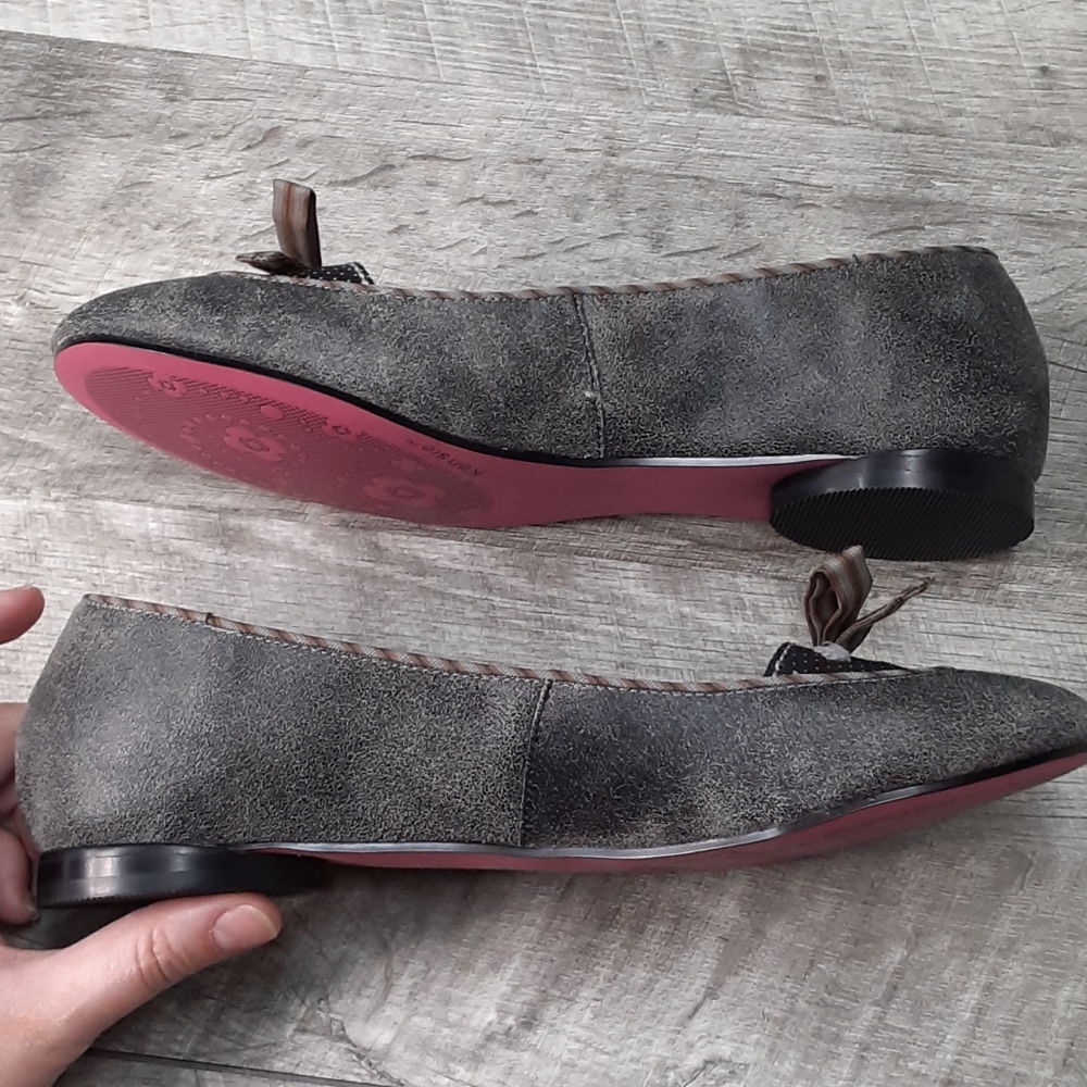 New Kensie 9M distressed leather ballet flats - Picture 5 of 8
